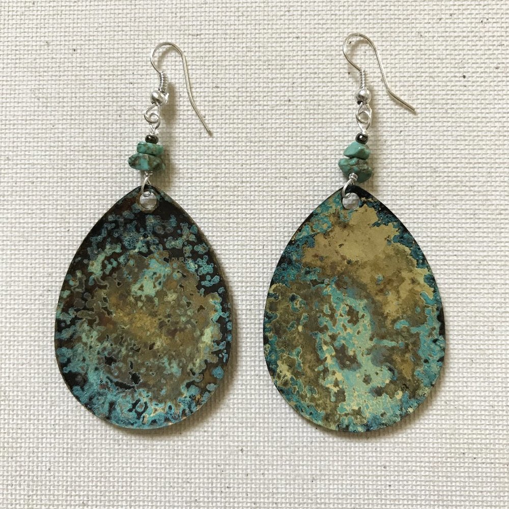 Lure Earrings Turquoise Ocean Sea Mermaid Summer Fishing Beach Sailing Boats